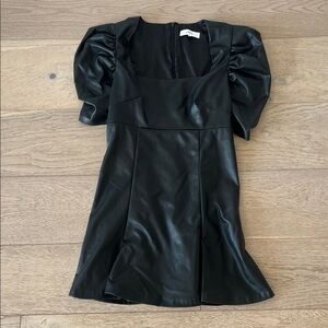 Likely Black Mini Dress with Puff Sleeves